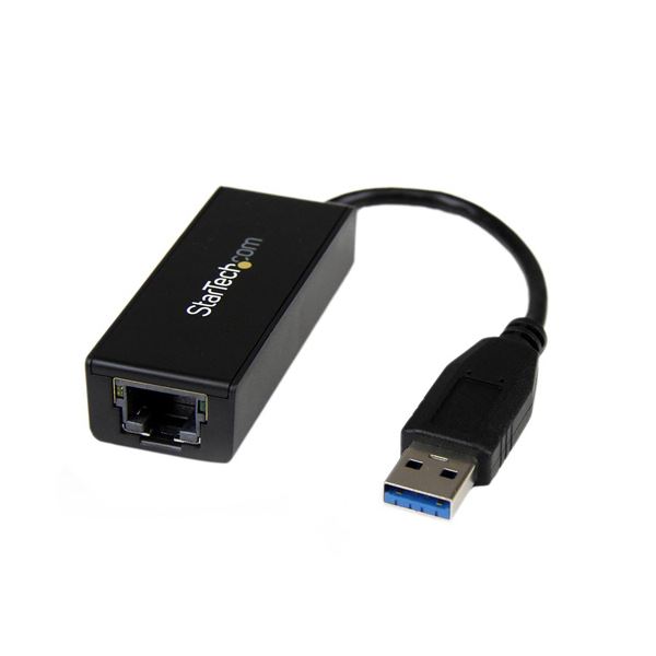 （まとめ）StarTechUSB3.0-Gigabit Ethernet LANアダプタ 10・100・1000Mbps対応 ブラック USB31000S1個(×2セット)