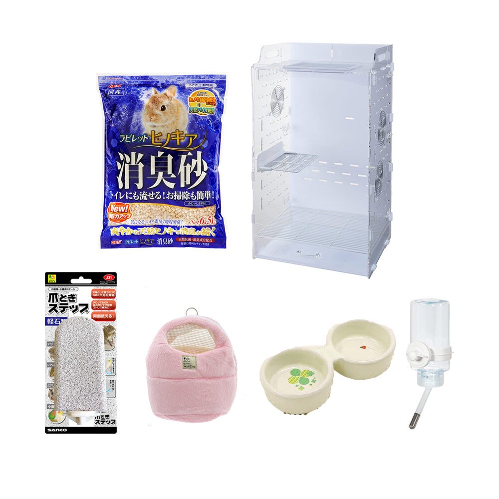 フクロモモンガ　シマリス　基本飼育セット（４０X３３X７１ｃｍ）　アクリルルームＩＩＩ３９０Ｈｉｇｈ　ＣＲＣ50―63―10―10―00