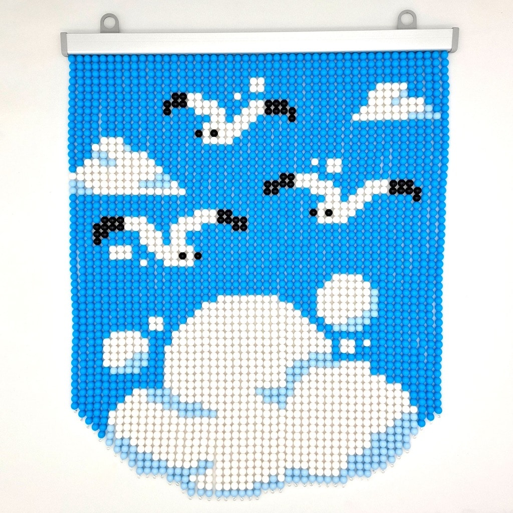 空のカモメ ビーズ カーテン