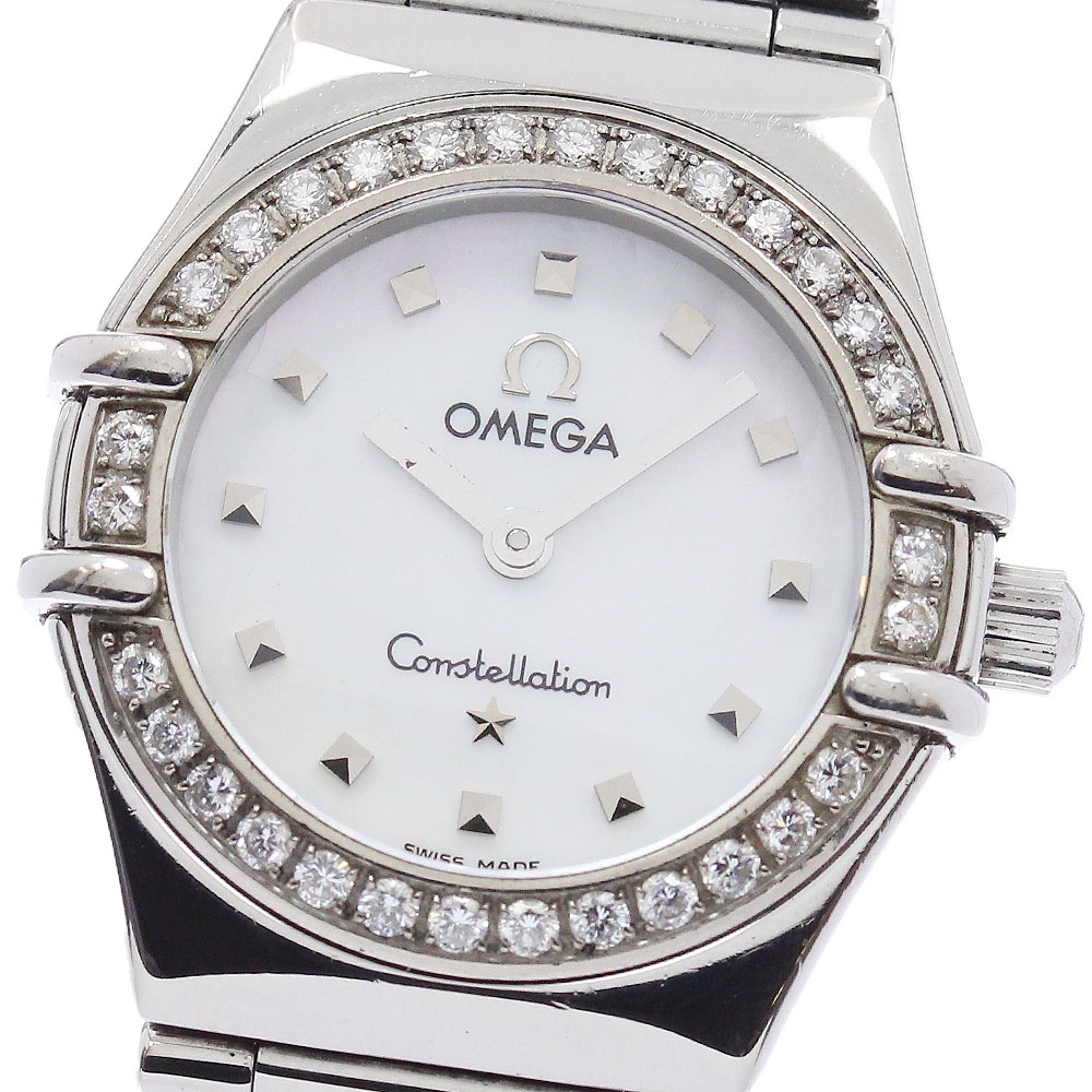 オメガ OMEGA 1465.71 コンステレーション マイチョイス ミニ ダイヤベゼル クォーツ レディース 保証書付き_943300【中古】