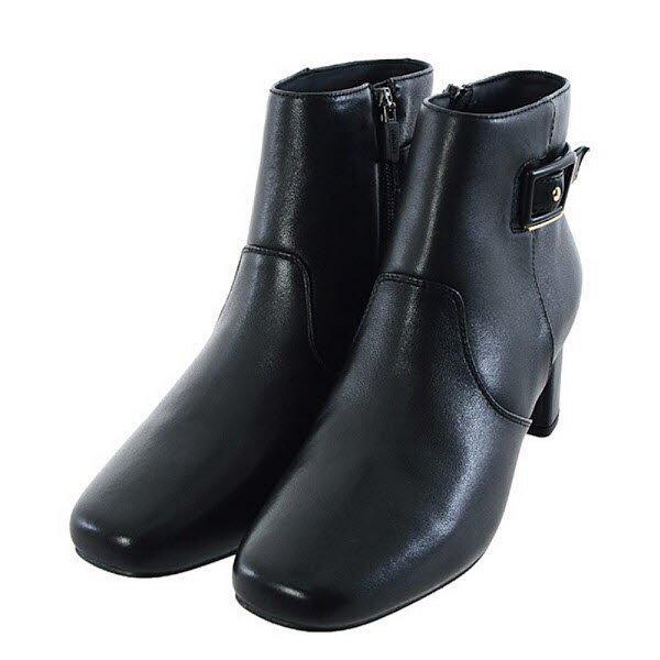 [] 女性スクエアトゥアンクルブーツ 5CM(EQEWBS832BK) (P003737433)