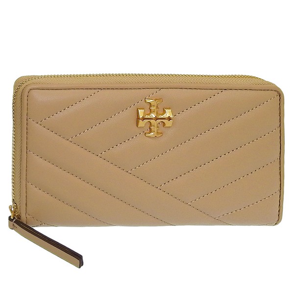 トリーバーチ 財布 レディース 長財布 ベージュ キラ シェブロン ジップコンチネンタルウォレット KIRA CHEVRON ZIP CONTINENTAL WALLET 90348-251 TOR