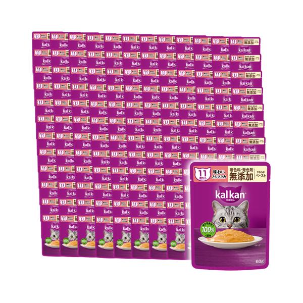 120個セット カルカン パウチ 11歳から やわらかペースト 味わいとりささみ 着色料
