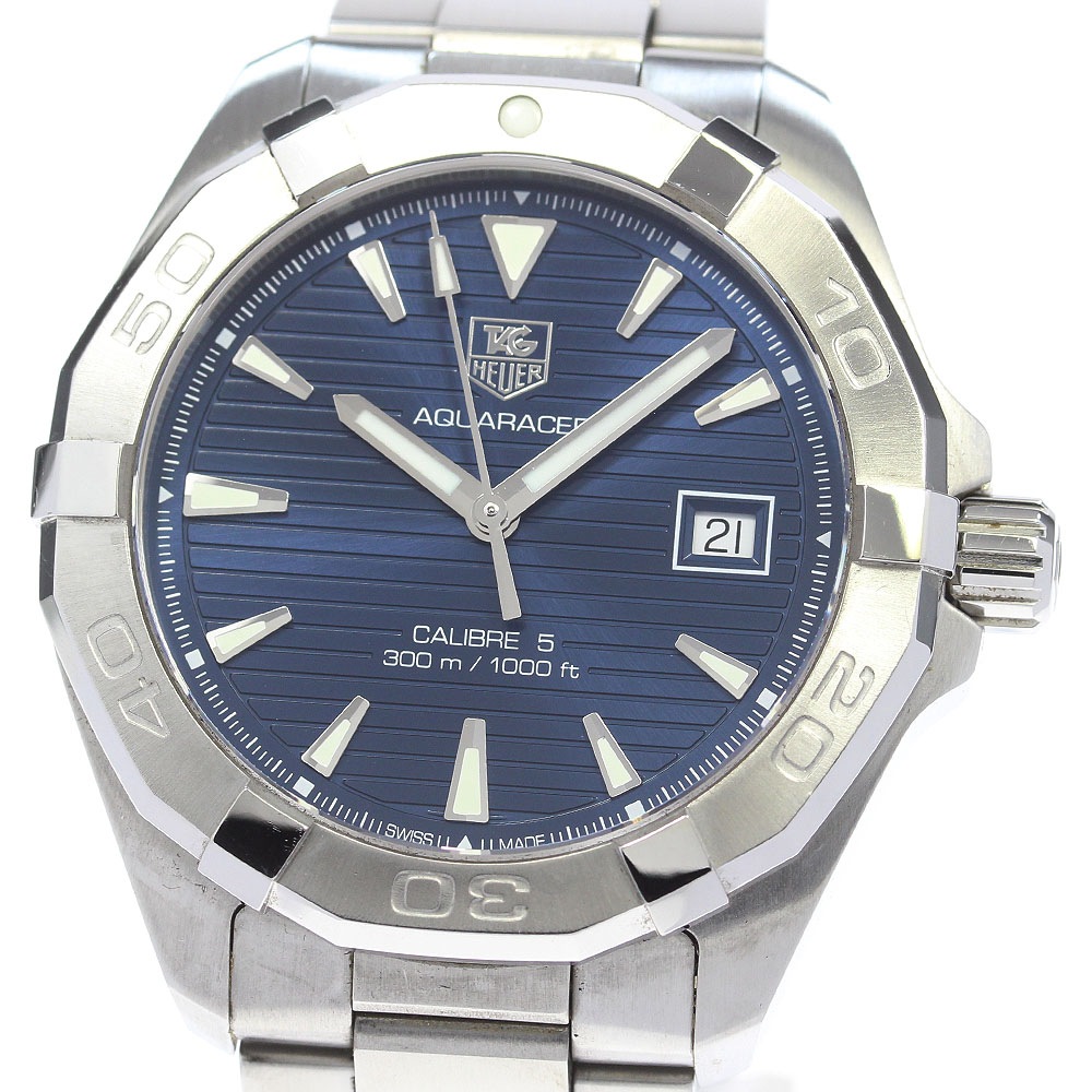 タグホイヤー TAG HEUER WAY2112-0 アクアレーサー デイト 自動巻き メンズ 保証書付き_861376【中古】