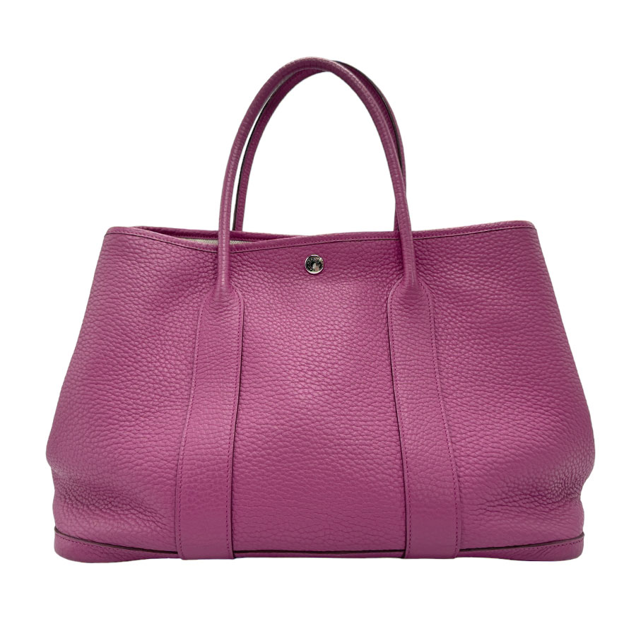 エルメス HERMES ハンドバッグ トートバッグ ガーデンパーティPM ネゴンダ トスカ シルバー レディース n0165