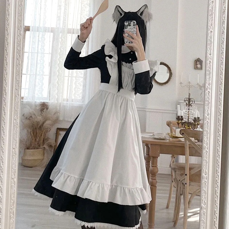 メイド服 大きいサイズ ロング 紳士服 ボス ロリータ アニメ Cos メイド服 コスプレ レディース ヨーロッパ版
