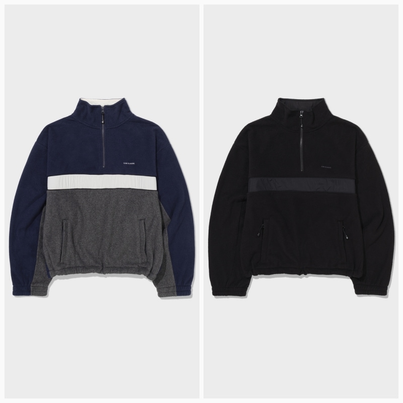 【LOW CLASSIC】25FW Lc FLEECE HALF ZIP-UP PULLOVER : 2COLORS