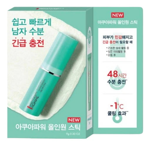 男性用アクアパワーオールインワンスティック 9g + ローション 20ml セット / 韓国コスメ