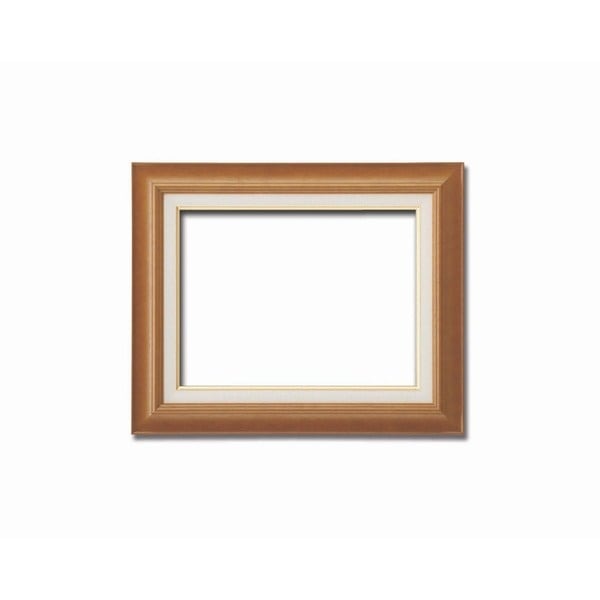 [油額]油絵額/キャンバス額/木製油絵額/茶色油絵額 F8号（455x380mm） 「チーク」