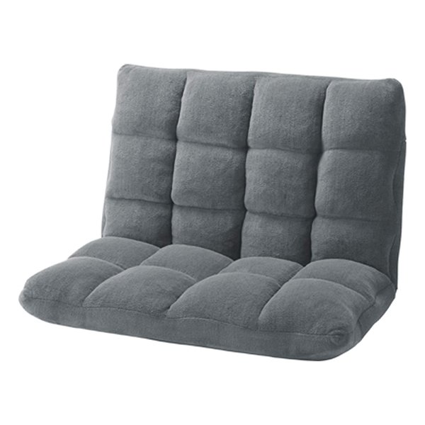 もこもこワイドリクライナー グレー W84×D60-102×H56×SH14 FKC-005GY
