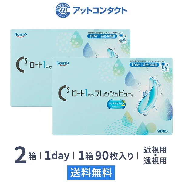 ロート ワンデーフレッシュビュー リッチモイスト2 90枚 2箱