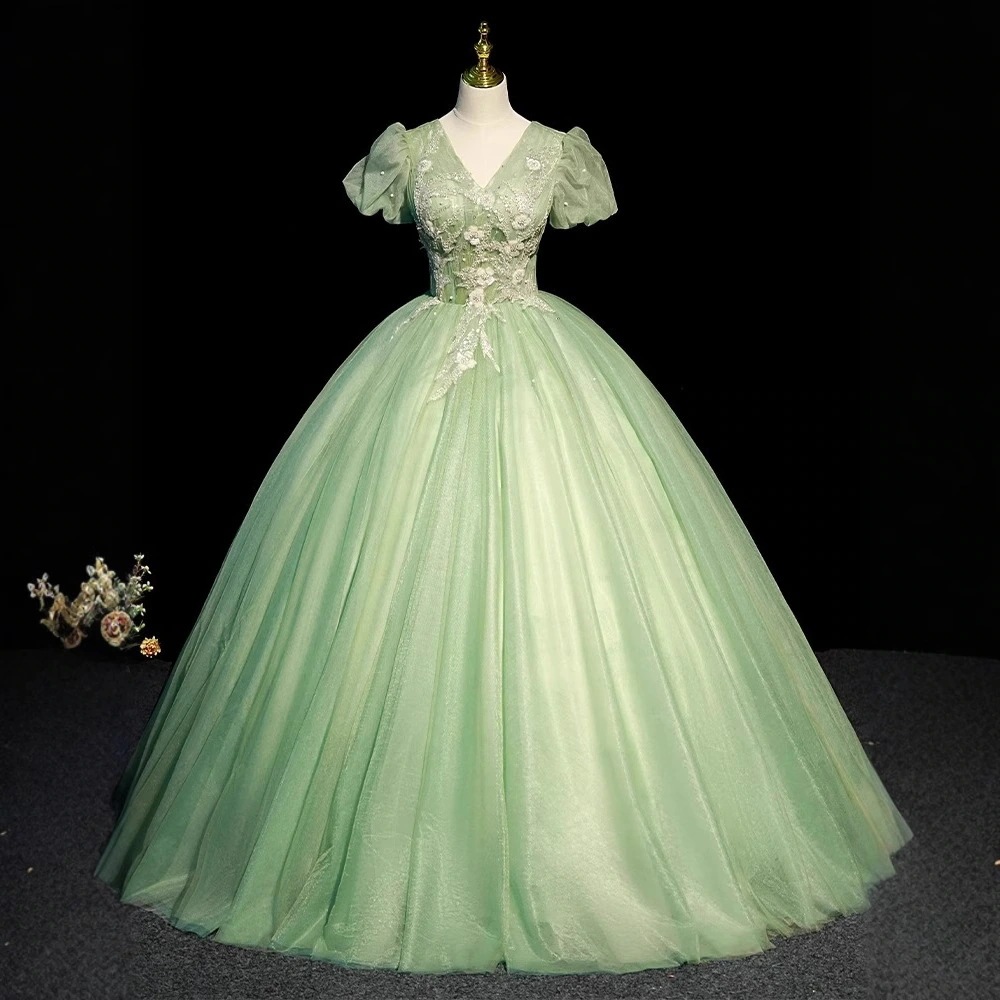 イブニングドレスフォレストグリーンベルカント声楽ピアノ大学入試ソロ演奏チュチュ司会者ドレス成人式