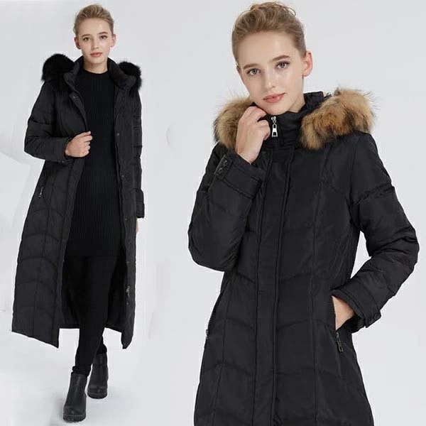 ダウンコート 90％ダウン ロングダウンコート レディース ロング丈 大きいサイズ ロングコート レディース 冬 ダウンジャケット ダウンジャケット 暖かい 防寒 ブラック フード付き おしゃれ de