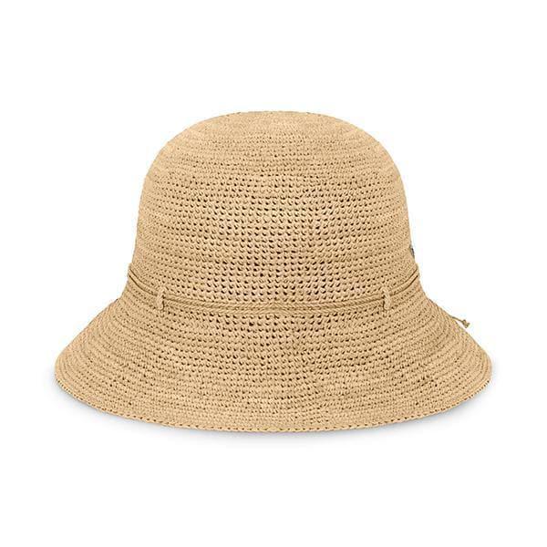 [] 女性プロバンス8クロッシュバケットハットラフィア帽子(R1)(50332 NATURAL)