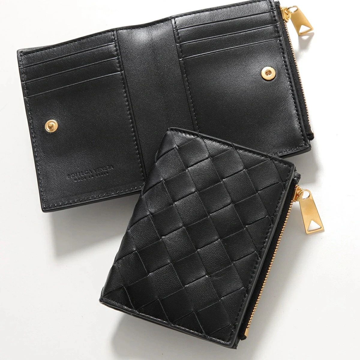 BOTTEGA VENETA ボッテガヴェネタ 二つ折り財布 742330 VCPP3 メンズ クラシック イントレチャート レザー 小銭入れあり ミニ財布 8425 742330VCPP38425