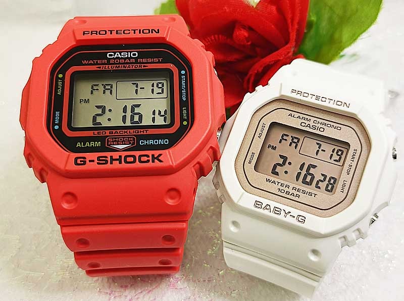 恋人たちのGショック ペアウオッチほんのり好きでいてください G-SHOCK BABY-G ペア腕時計 カシオ 2本セット DW-5600EP-4JF BGD-565SC-4JF デジタル 人気