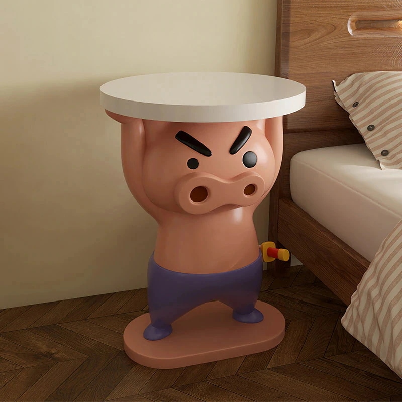 漫画 でぶざえもんクリエイティブソファサイドテーブルコーヒーテーブル可動ベッドサイドテーブル 1