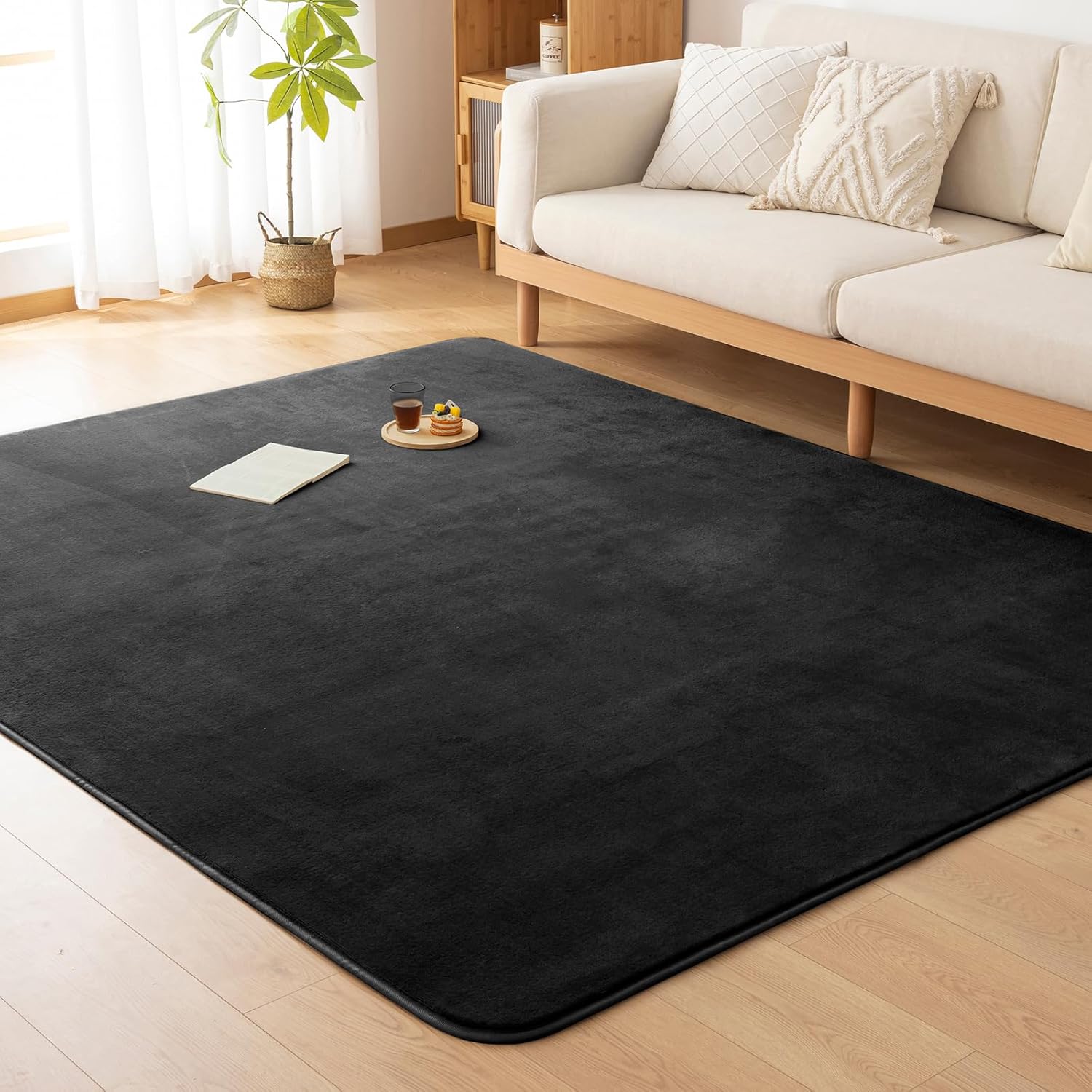 カーペット ラグ 低反発 ラグマット 厚手 15mm 絨毯 防音 200×300cm 約4.5畳 滑り止め付 防ダニ 抗菌 防臭 地毯 オールシーズン快適 床暖房
