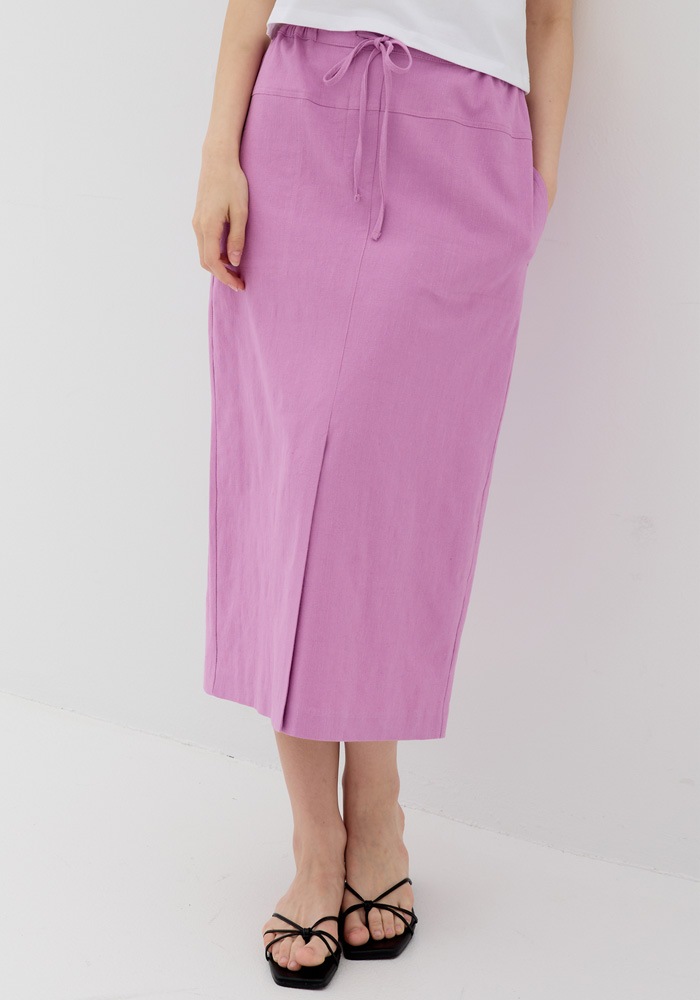 7部丈リネンスパンスカート