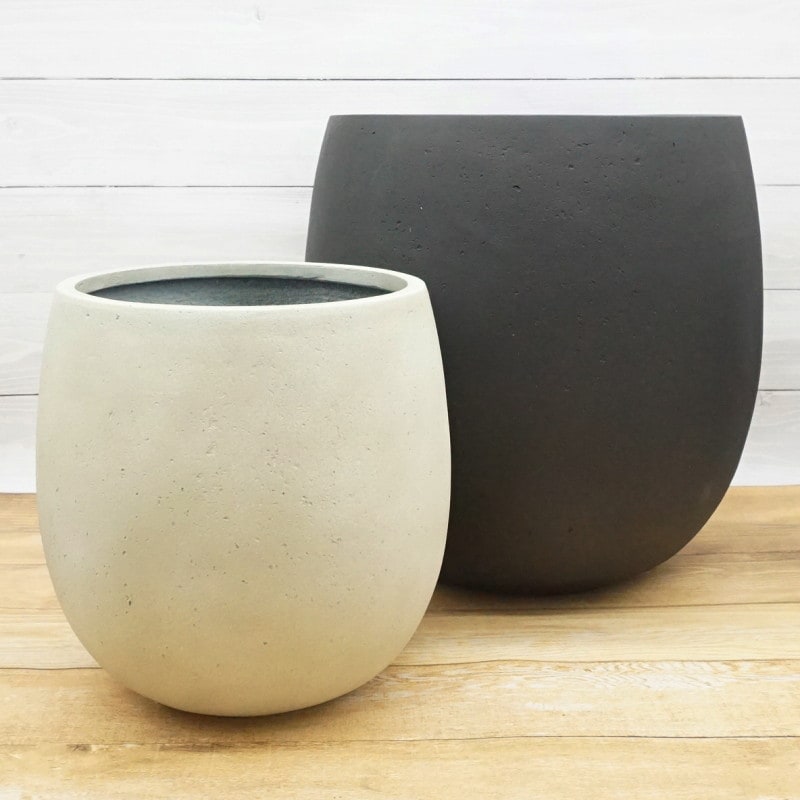 植木鉢 おしゃれ 軽い テラニアスバルーンL 55cm 18号 FRP 軽量 底穴あり プランター 観葉植物向け