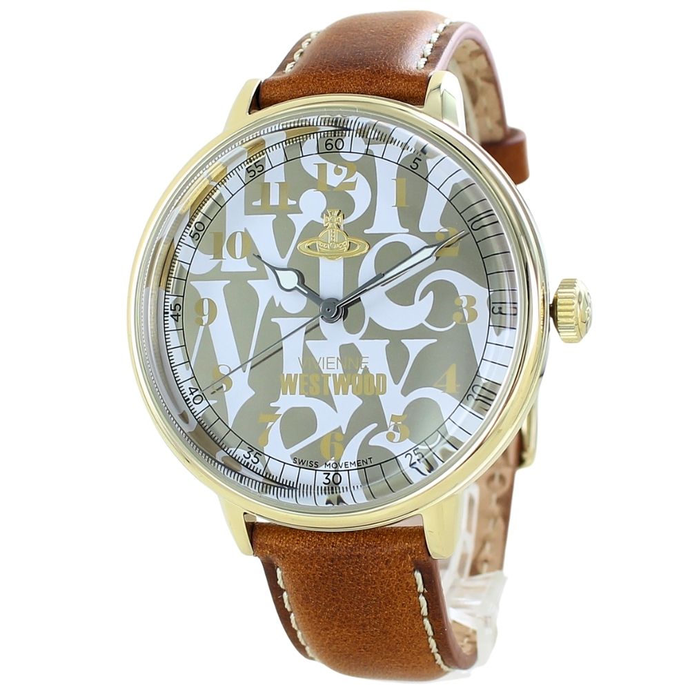 ヴィヴィアン ウエストウッド 腕時計 手表 レディース メンズ ユニセックス 大きい文字盤 ブラウン 革ベルト 時計 結婚記念日 誕生日 記念日プレゼント お祝い 彼女 妻 母親 女友達 ギフト ポイ 22,350円