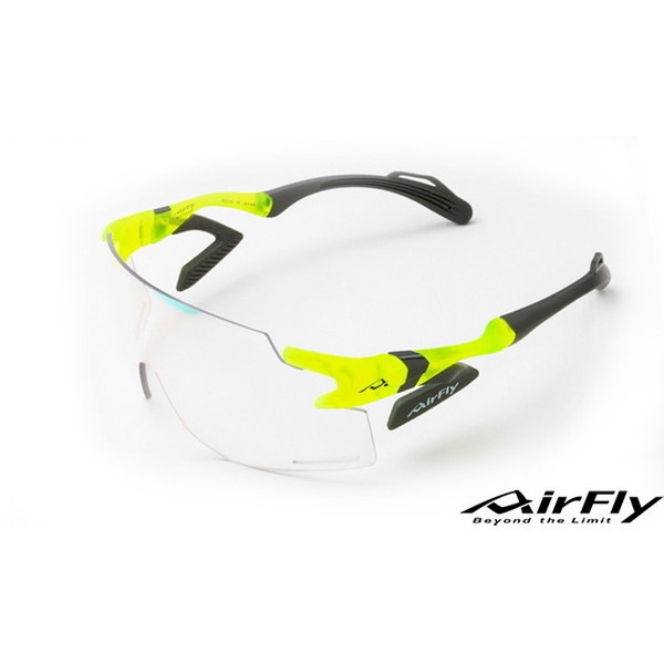 AirFly エアフライ AF301C31BK スポーツサングラス チョウコウ(ネオンイエロー) ノーズパットレス サングラス スポーツ トレッキング ゴルフ ジゴスペック