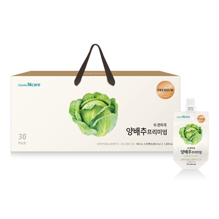 プレミアム野菜汁の中の快適なキャベツプレミアム100ml x 30個入り