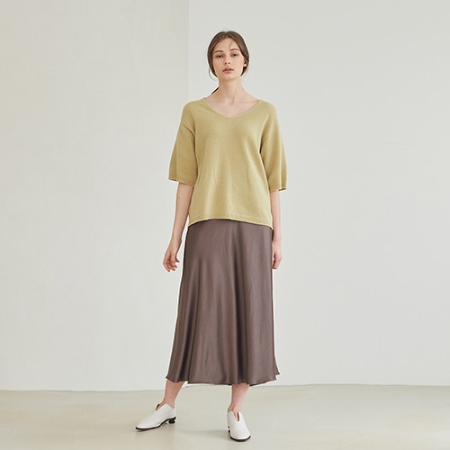 限定SALE!!韓国ファッションjolieカシミヤVneck半そでニット