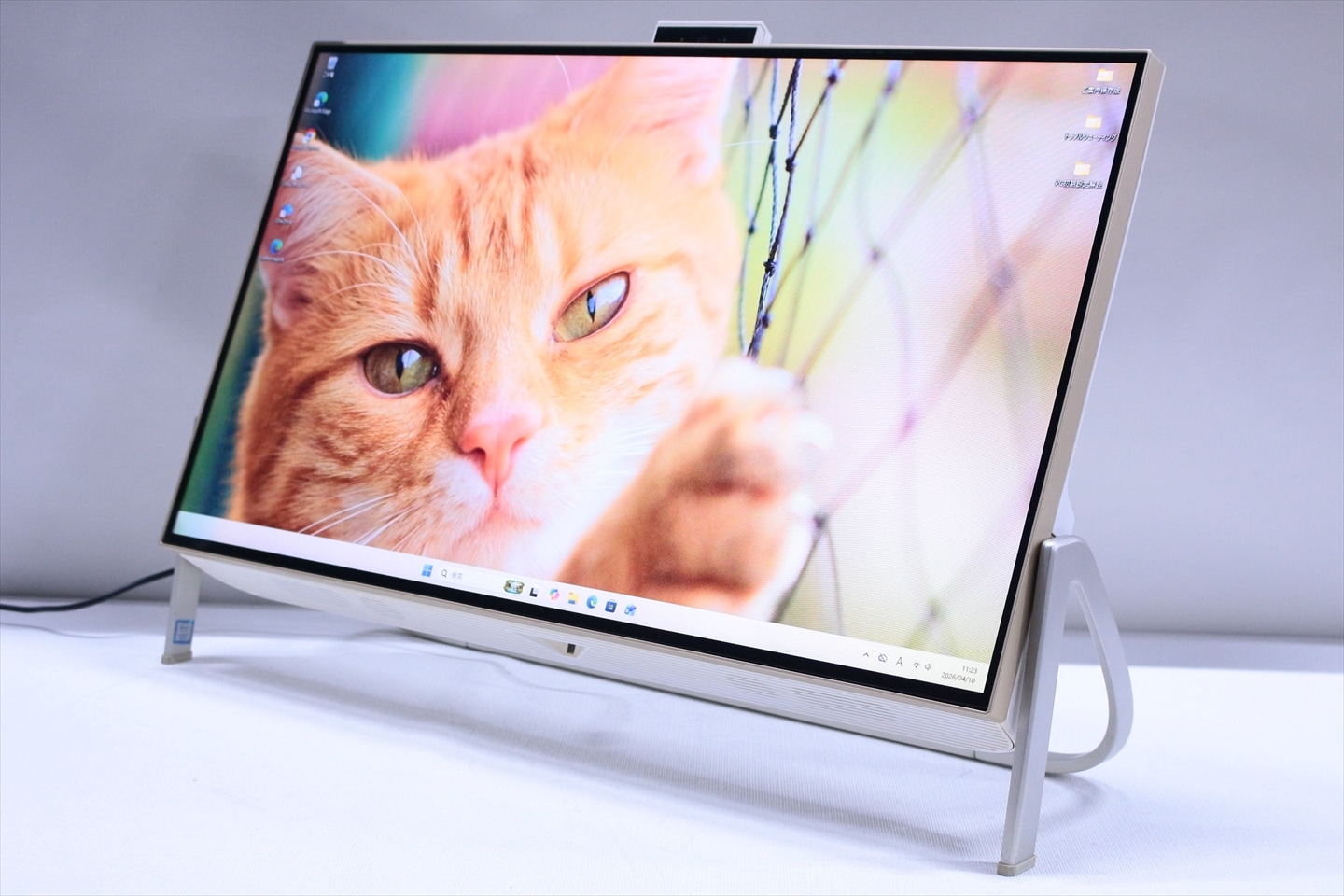 即配 良品 ゴールドxホワイト パワフルCorei7 ESPRIMO FH77/C2 i7-7700HQ 8G 256GB+1.0TB 23.8FHD Blu-ray Office AAA評価