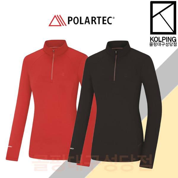 女性冬ポーラテックパワーストレッチ素材ジップアップTシャツ KVT4573W 24ポーラテック