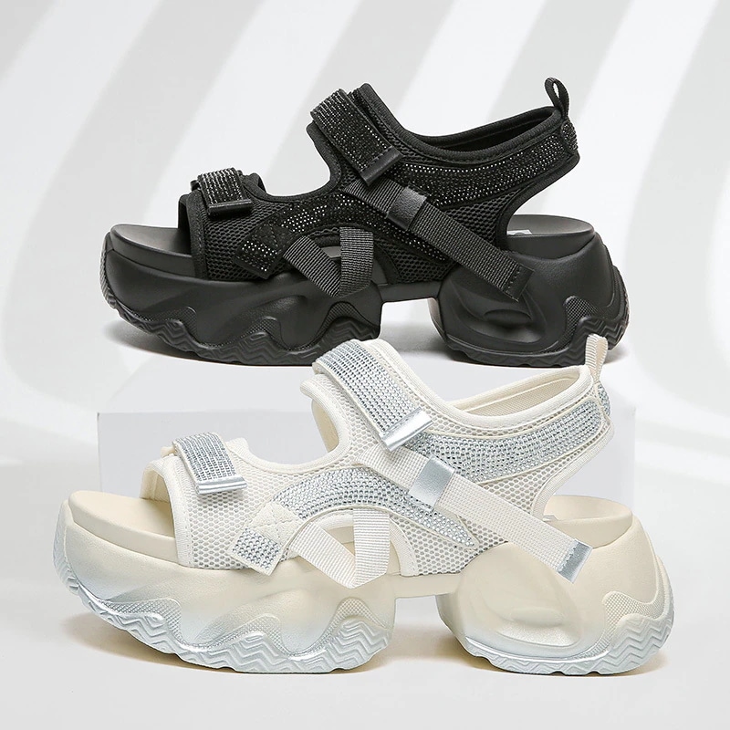 サンダル 新作厚底サンダル女性モデル夏高くない疲れる足サンダル女性靴女性