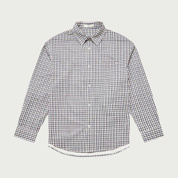 男性用ポリエステルオーバーフィットチェックプリントシャツ_025(10540-020-811-25)
