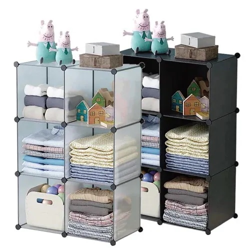 フリーラック 収納棚 6ボックスセット スリムラック 組立 押入れ バッグ 衣類 組合わせ自由