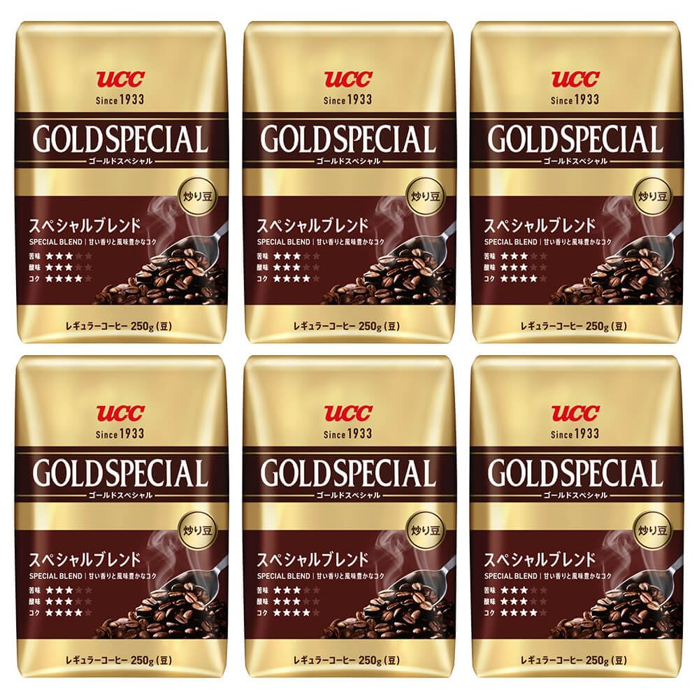 ゴールドスペシャル UCC 炒り豆 スぺシャルブレンド 1500g(250g×6個) レギュラーコーヒー(豆)【豆のまま】 5,908円