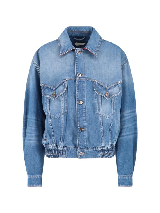 VERSACE Women Jackets 1023603 1A17921 2DC50 Blue