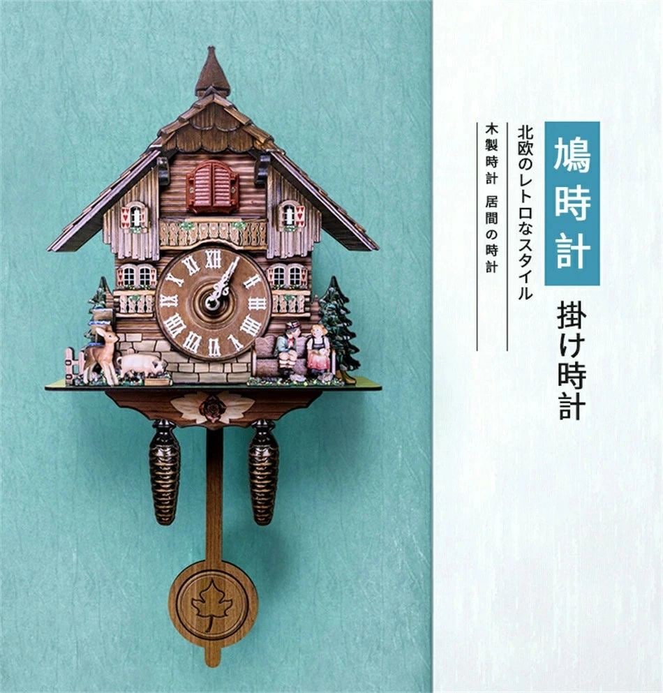 大型鳩時計 木製時計 カッコー時計 北欧スタイル 掛け時計 リズム時計 クロック 掛け時計 鳩時計 カッコークロック カッコーテレス 鳩時