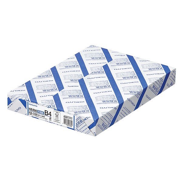 （まとめ買い）KB用紙共用紙 紙厚:64g平米 B4 500枚 FSC認証 KB-34N [x3]
