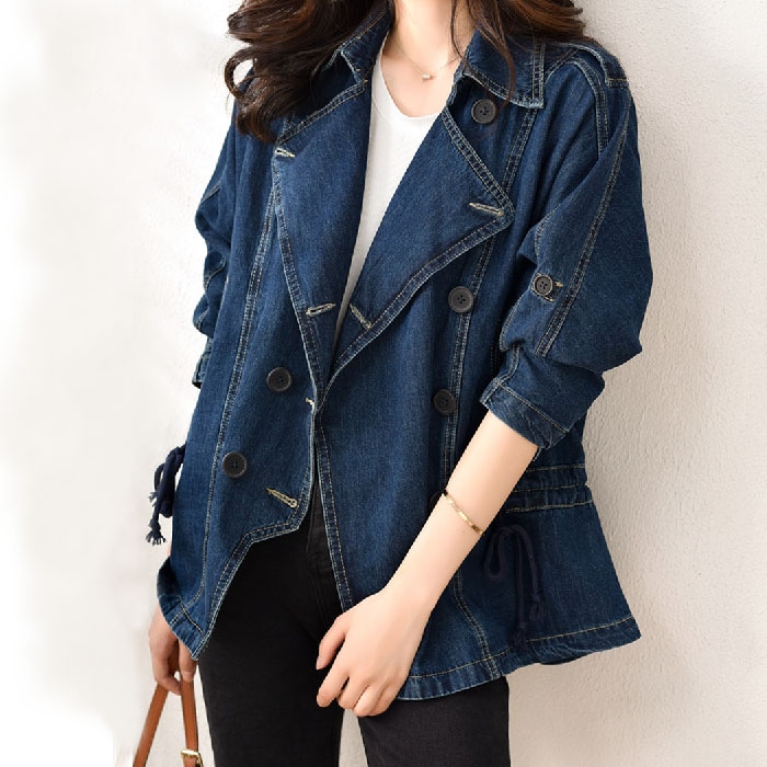 韓国ファッション/テーラードカラーデニムジャケット_S1024 5,301円