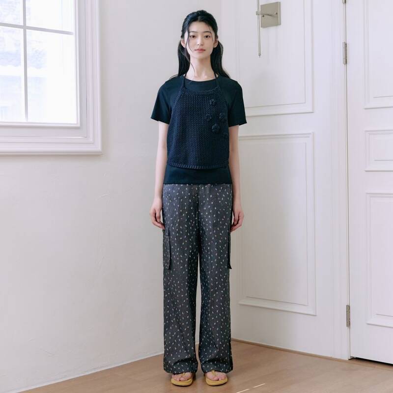 [レディース]ストラップ付き手刺繍ビスチェ（T264MVT936W）