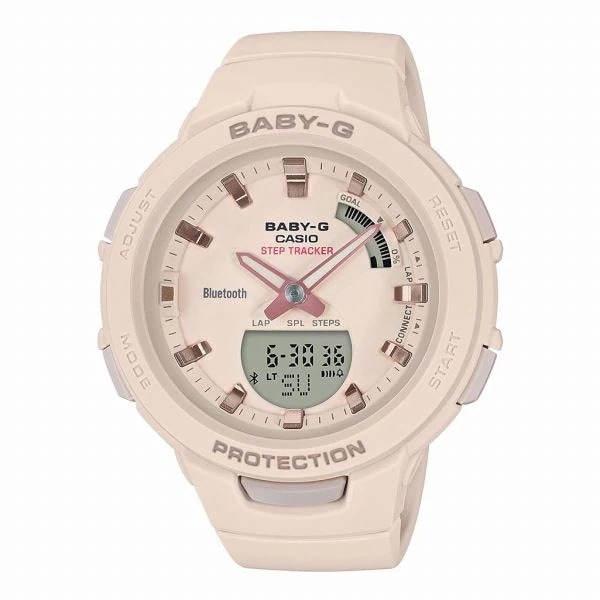 取寄品 正規品 CASIO腕時計 カシオ BABY-G ベイビージー アナデジ表示 アナログ&デジタル 丸形 クオーツ BSA-B100-4A1JF レディース腕時計