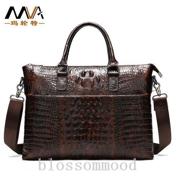 ショルダーバックメンズブリーフケースショルダーバック本革牛革エナメル革ワニ型押しトートバッグ上品おしゃれシンプル父の日ギフト 5,802円