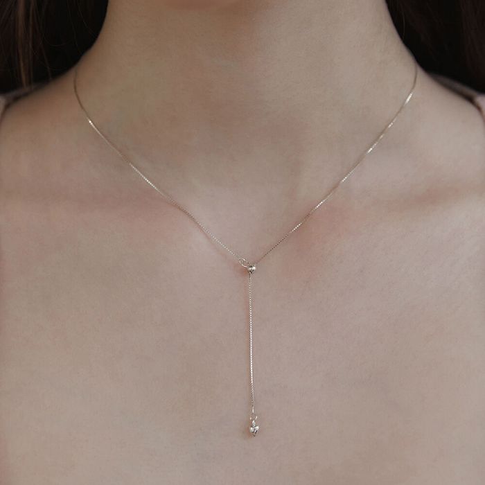 Heart Tail Y Line Necklace 2色 おしゃれ アイドル愛用ブランド 韓国人気 韓国ファッション