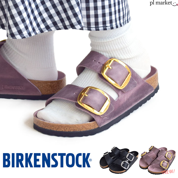 正規取扱店 【2025新作】 アリゾナ ビッグバックル サンダル スライドサンダル レディース レザー レギュラー ラベンダー 紫 パープル 1029266