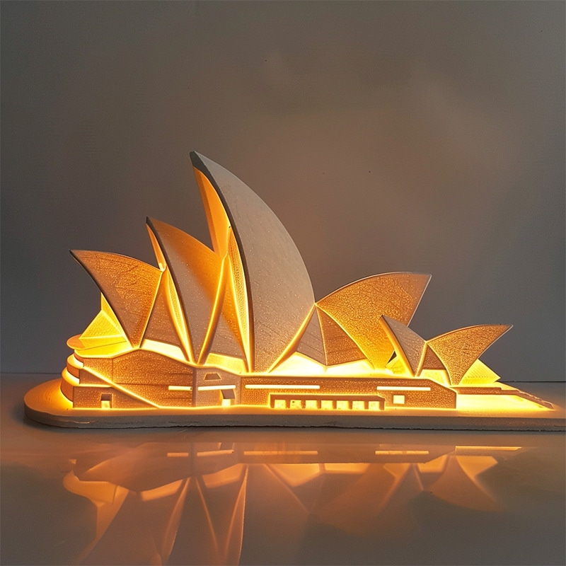 シドニーオペラハウスの誕生日プレゼント拡香石プレゼント小夜灯無火アロマ石膏テーブルの置物