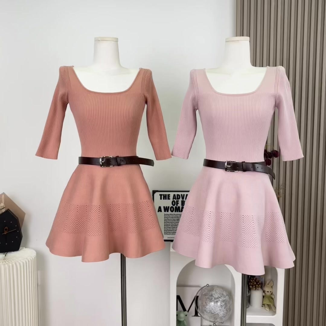 26 シャネル風 上品 軽奢 スタイルアップ おしゃれ 補正 補正 デザイン性 ワンピース