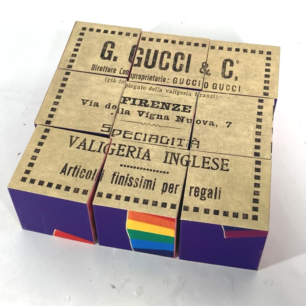 雑貨 GG パズル puzzle ロゴ 銀座店リニューアル記念 ミケーレ パズルキューブ おもちゃ インテリア ウッド マルチカラー