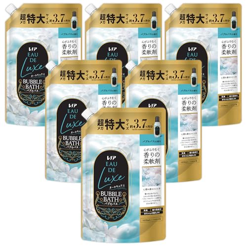 レノア オードリュクス 柔軟剤 バブルバスの香り 詰め替え 1410mL×6袋 [大容量] [ケース品]