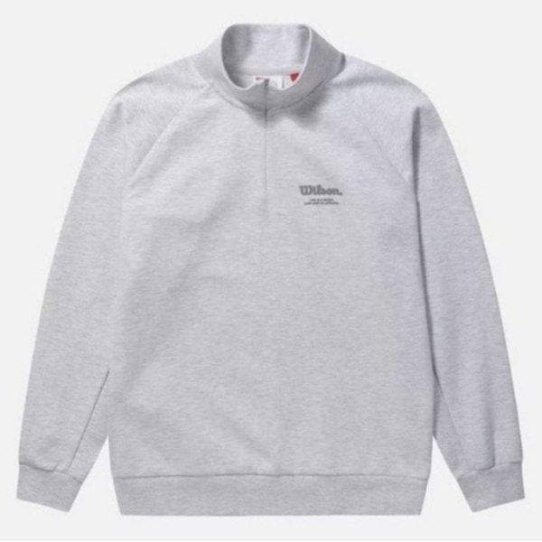 長袖Tシャツ VQA W243001LHT82-LMG メンズ テクノコットン ハーフジップ スウェットシャツ