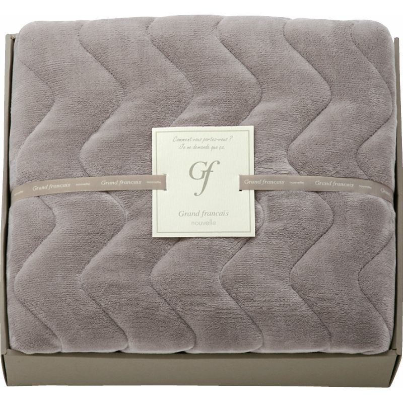 グランフランセヌーベル 吸湿発熱綿入りハイソフトタッチ敷きパッド バイオレットグレー