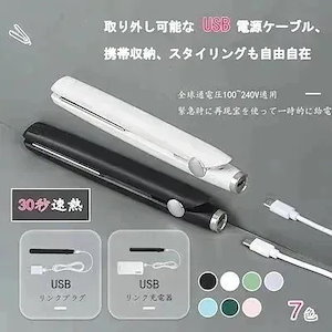 メガ割24発売 コードレスヘアアイロン ストレートアイロン ミニヘアアイロンUSB両用ヘアアイロン20747